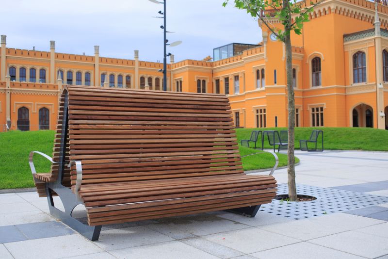 public park with bench