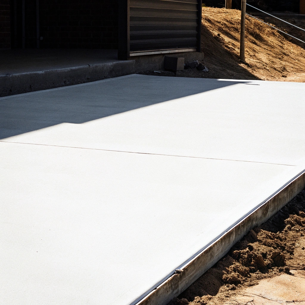 a new installed concrete slab in Sorell