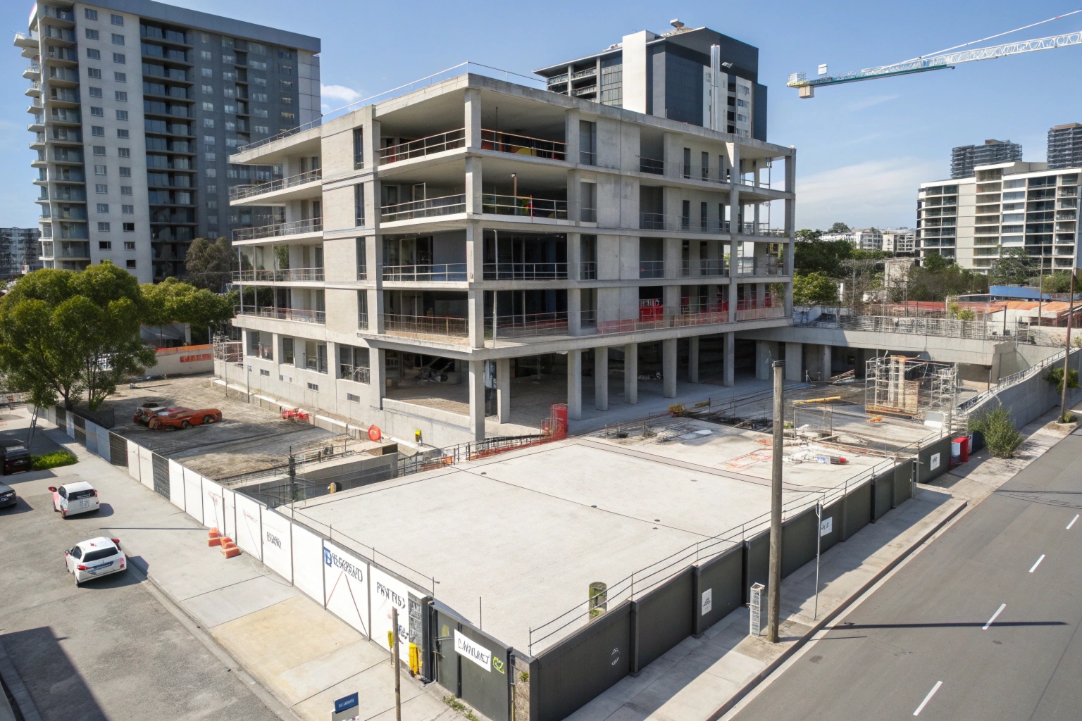 Multi-level residential development using high-volume concrete delivery Hobart